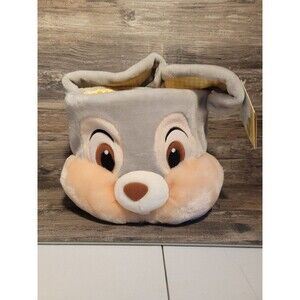 Disney Store Bambi Thumper Plush Easter Halloween Bucket Basket 8.5-Inch Tall